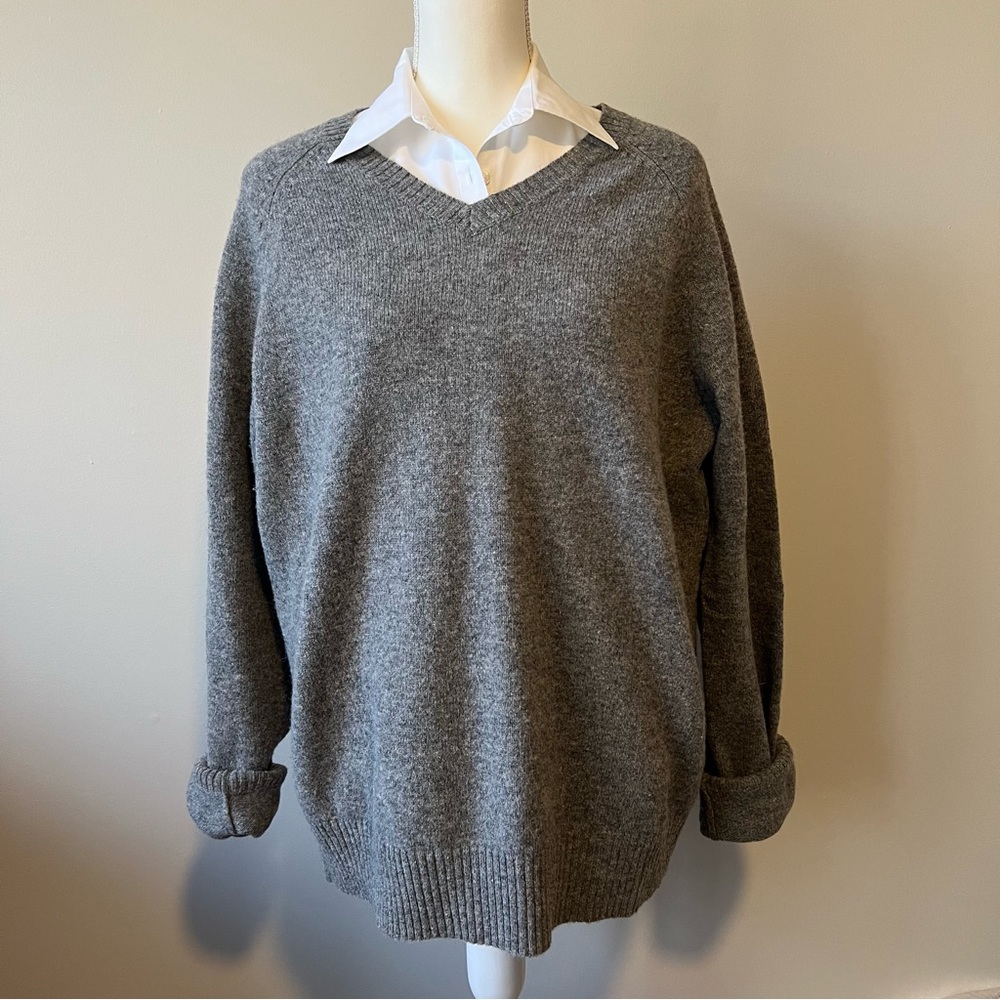 J. Crew 100% Lambswool V-Neck Sweater